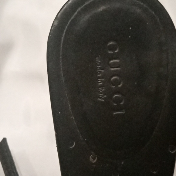 $125...Gucci and Monolo Blanik Black Heeled Sandals 2 for 1. Authentic - Picture 8 of 9